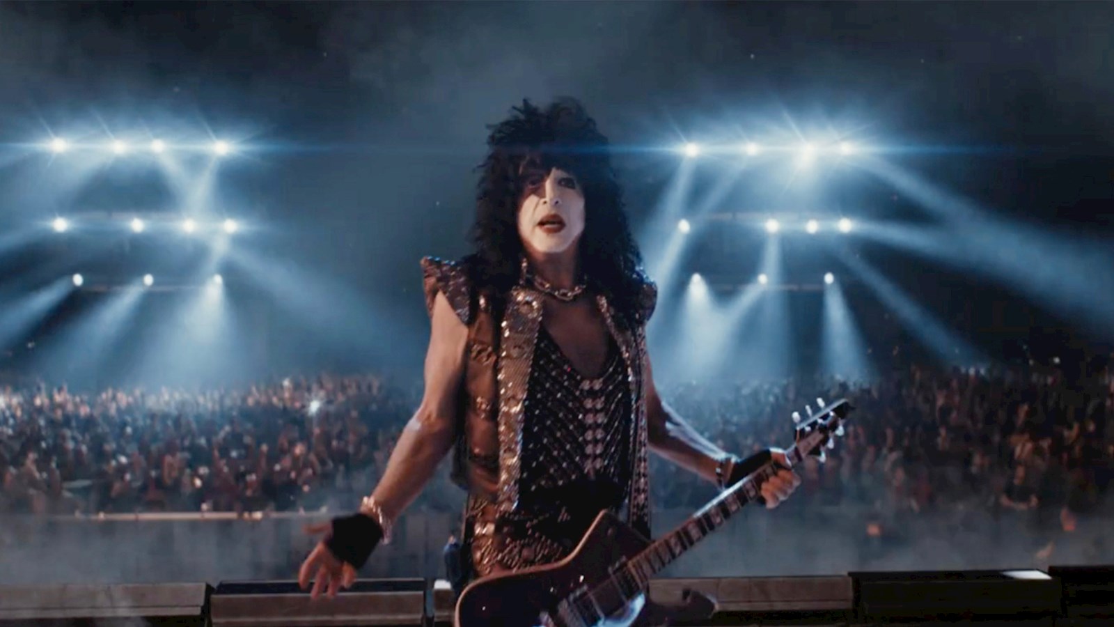 Image from Ogilvy and Workday's Super Bowl Ad - Member of KISS on stage