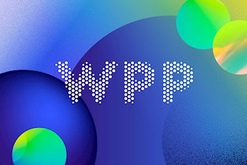 WPP logo on blue background 