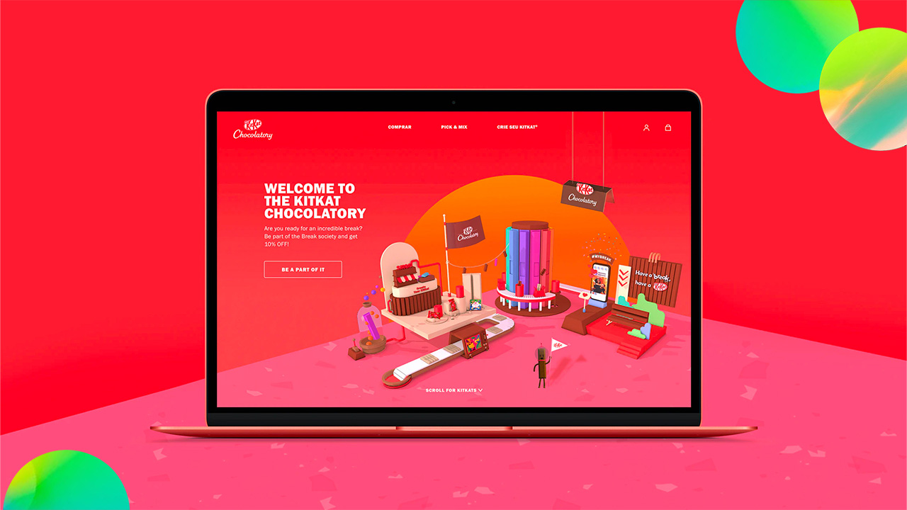 KitKat ecommerce factory on a computer screen