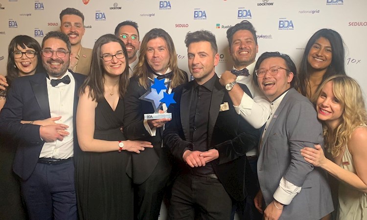 WPP Unite team winning Employee Network of the Year at Burberry's British Diversity Awards
