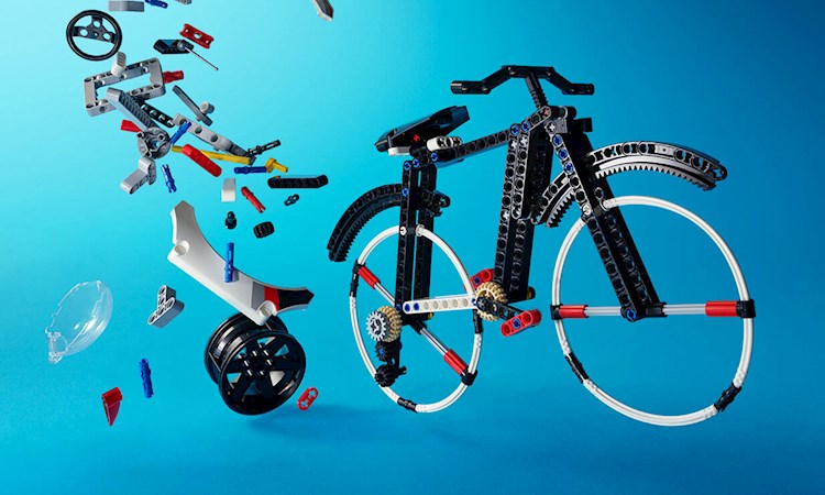 Floating bike made out of Lego