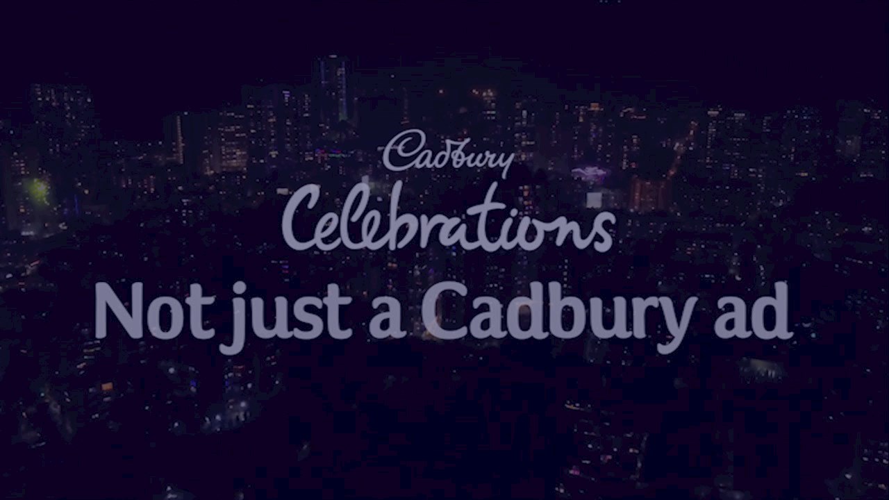 Cityscape picture with text "Not just a Cadbury ad"
