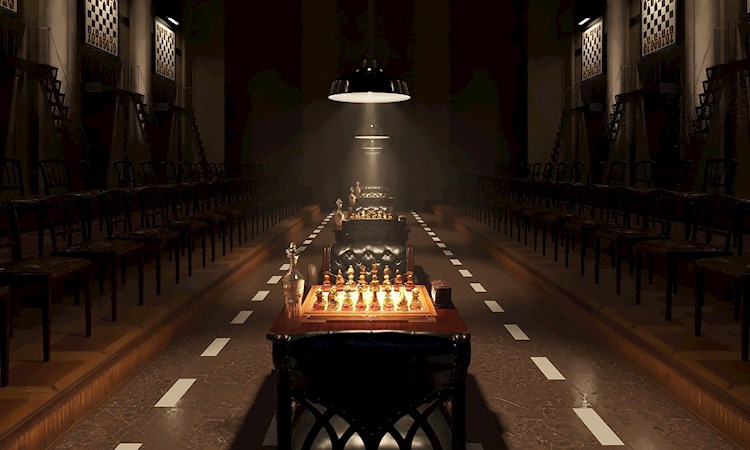 Chess board - Queens Gambit