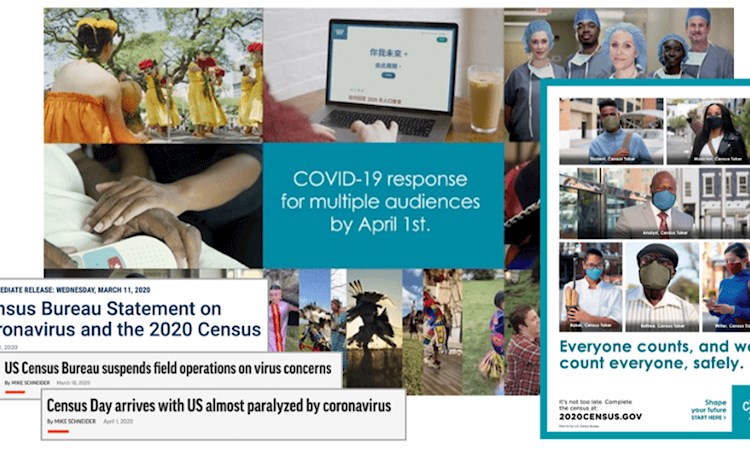 Headlines about coronavirus and the census