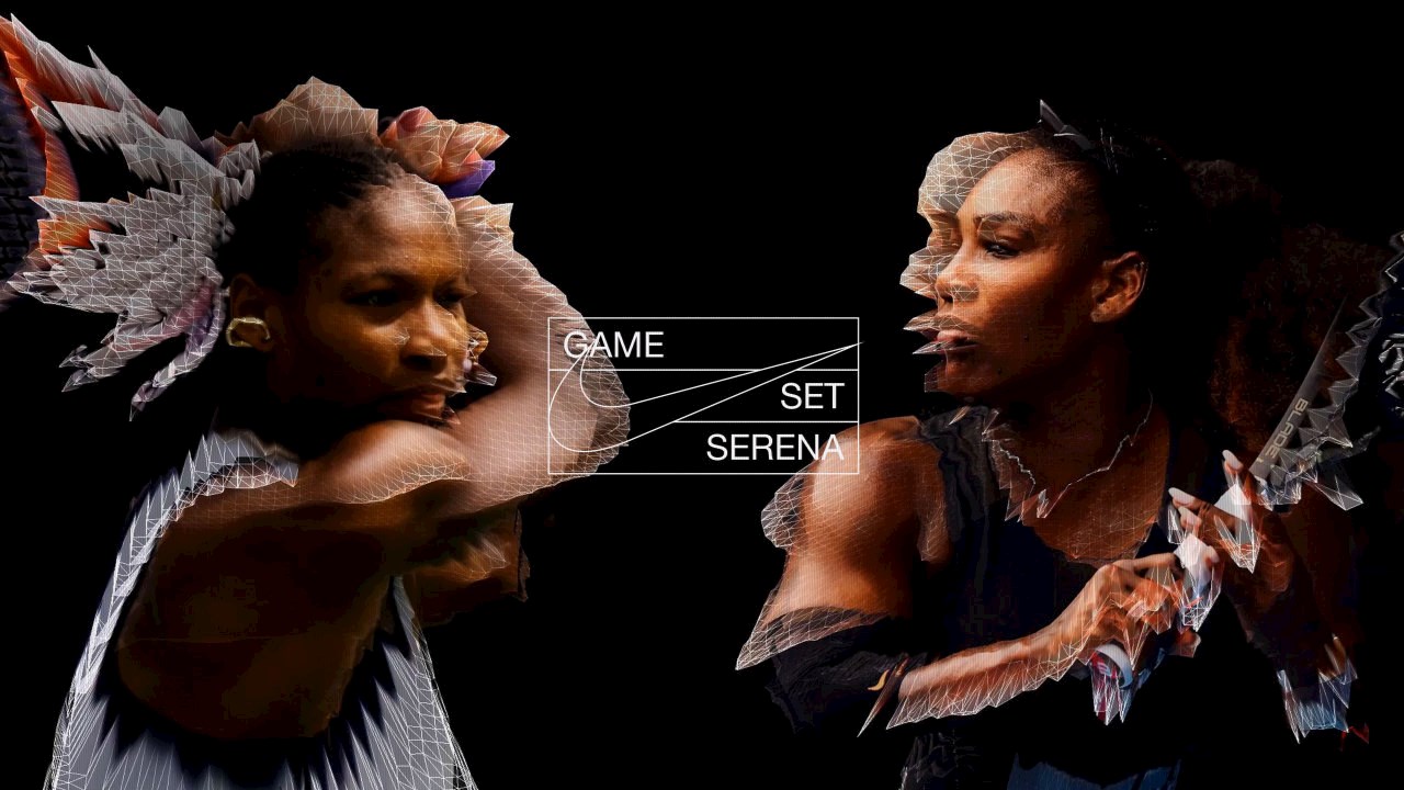 Two AI generated images of Serena Williams facing each other mid-shot