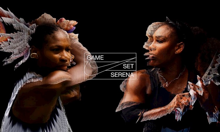 Two AI generated images of Serena Williams facing each other mid-shot