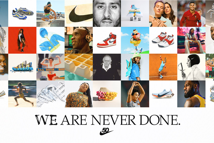 collage of nike ads