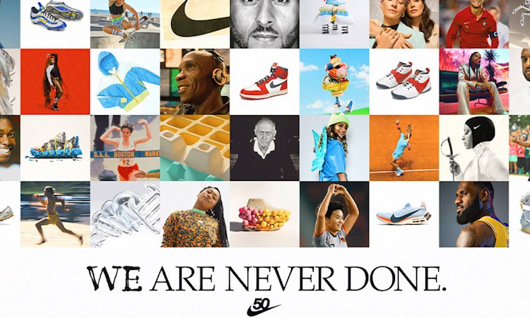 collage of nike ads