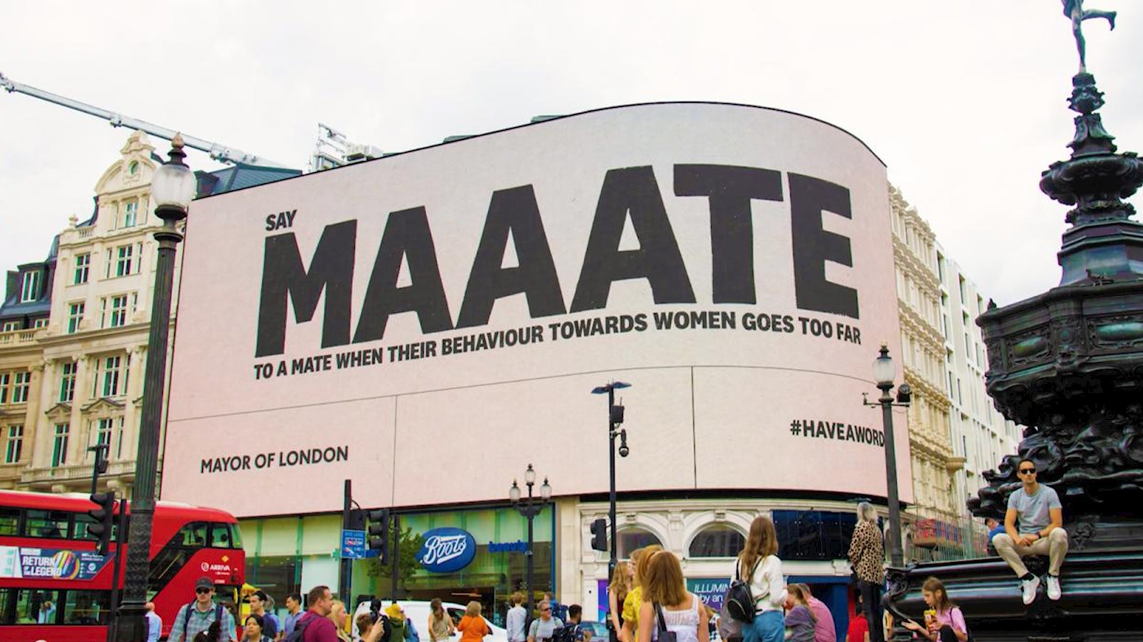 Billboard that says 'MAATE'