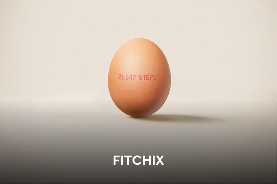 Egg on a cream background with text "FITCHIX'