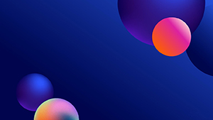 Colourful dots on blue background