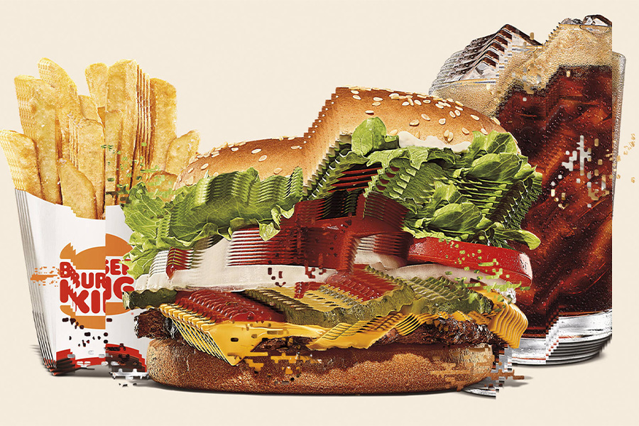 image of burger king meal glitching