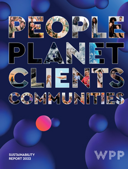 WPP Sustainability Report 2022 front cover