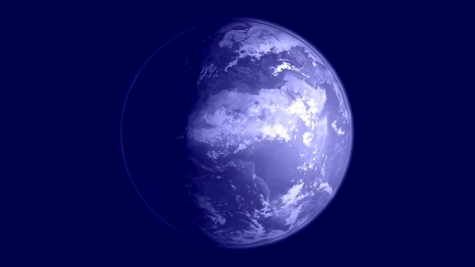 Blue background with outline of the earth