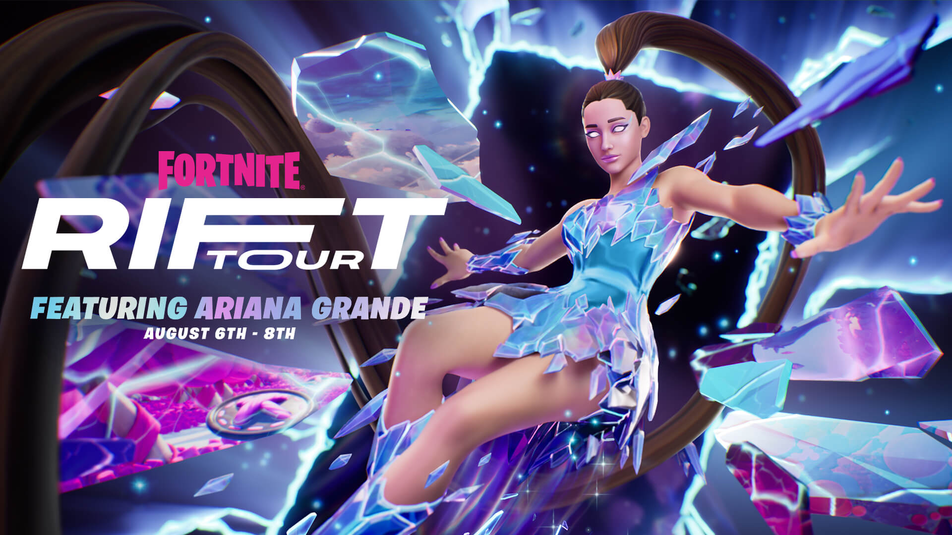 Ariana Grande's Fortnite tour poster