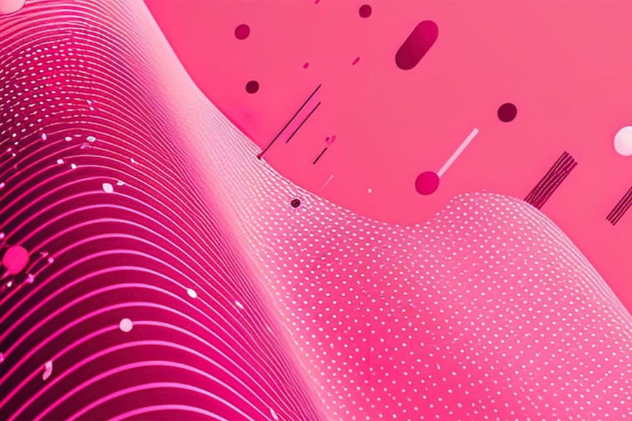 Pattern on pink background