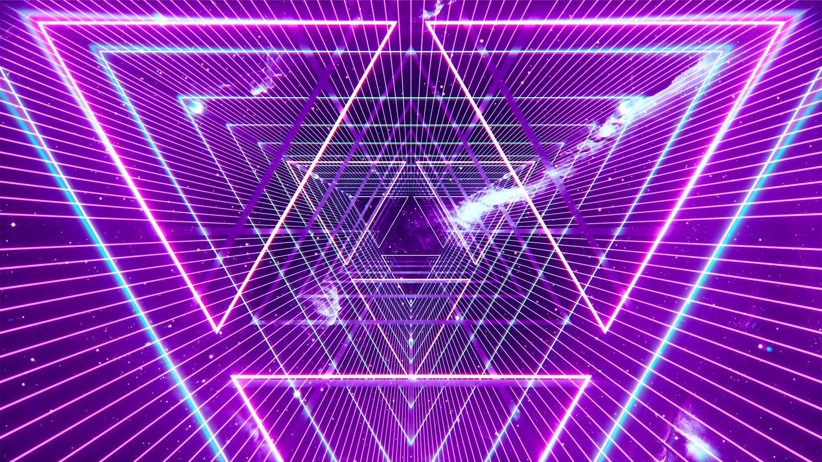 Abstract purple triangle in a vortex