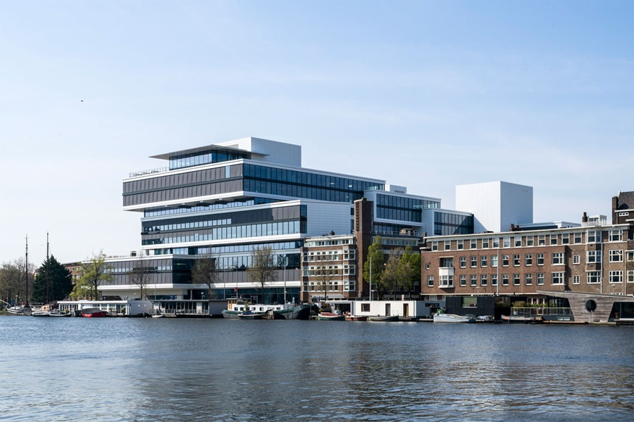 View from the river of WPP's Amsterdam Campus